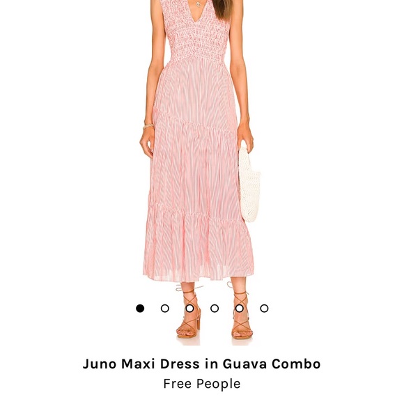 Free people Juno Maxi Dress in Guava Combo NWOT - Picture 2 of 7
